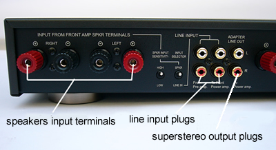 The ADP-3 has speakers input and also has an input socket for a pre-amplifier